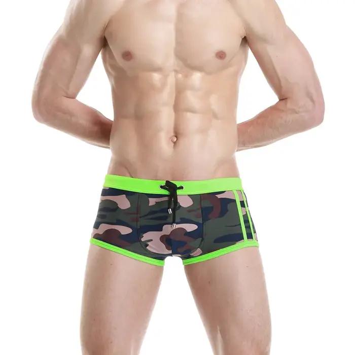 Hommes de Shorts Camouflage trouse Slip Maillots De Bain Push-Up Maillot de Bain Homme taille basse