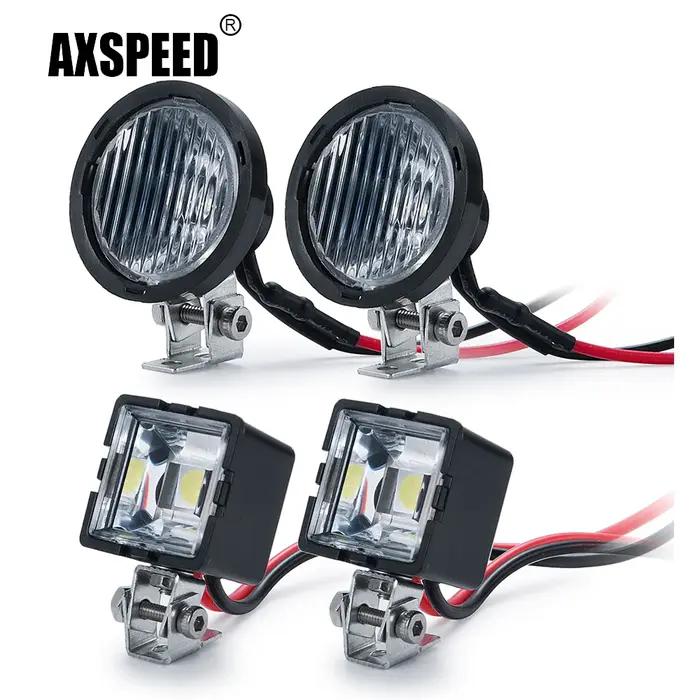 AXSPEED 1 Paire de Phares LED pour Voiture RC, Projecteurs pour TRX4 TRX6 Axial SCX10 Wraith 1/10 Pi