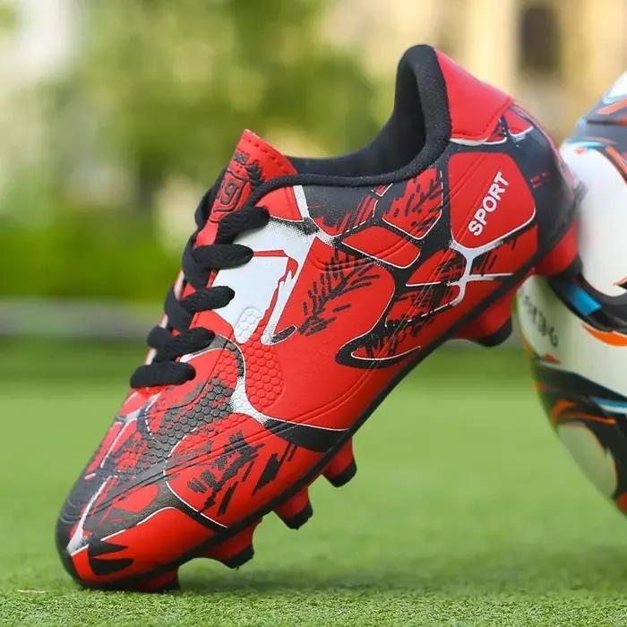 Chaussures de football coordonnantes ultralégères pour hommes et enfants, bottes de football profess