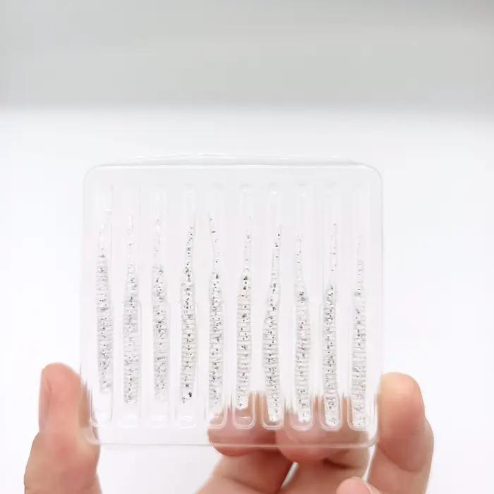 DUODUOYU 10 pièces/lot petit leurre de pêche souple 0.4g/40mm Wobbler aiguille artificielle queue Si