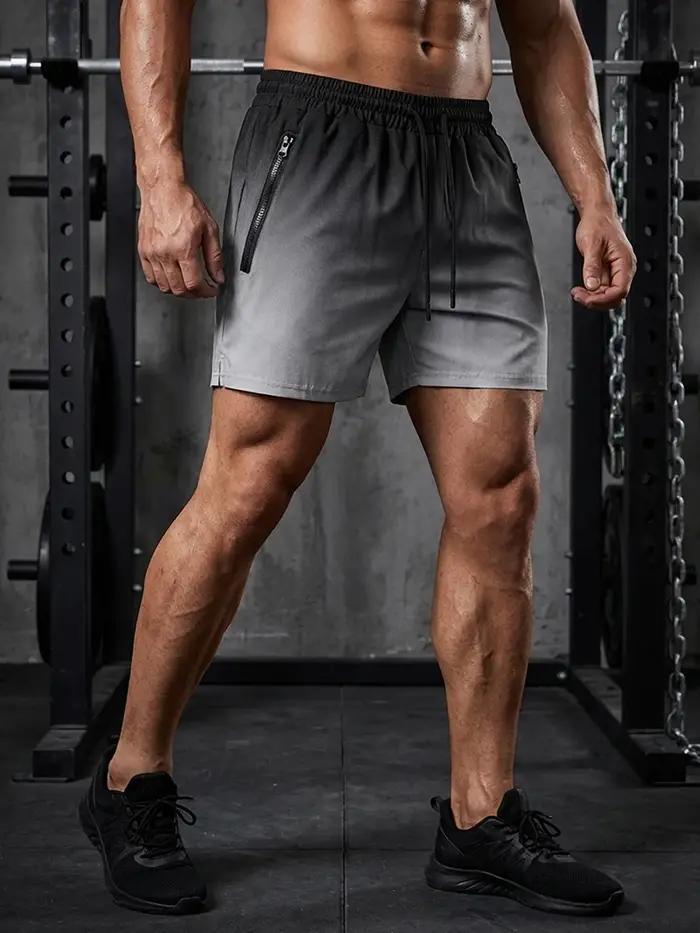 Short de course à séchage rapide pour homme avec poches zippées, short extensible, maillot de bain,
