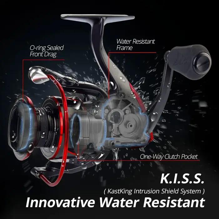 KastKing-Moulinet Sharky III Ball BearTrinity, 10 + 1, 18kg Max Drag, Corps en métal durable, Moulin