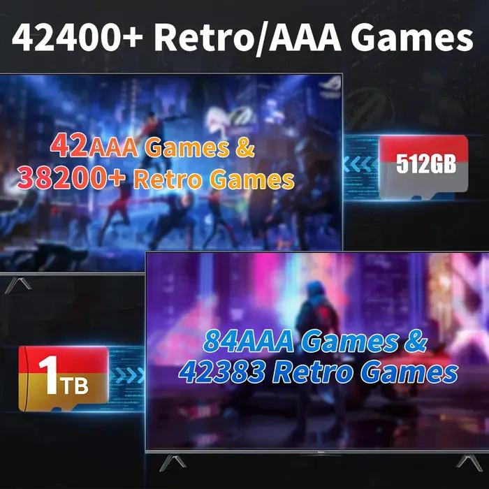 Carte de jeu TF pour ROG ALLY/Rog ALLY X/Wins Handheld/PC Playnite & Retrobat Console de jeu 52400 +