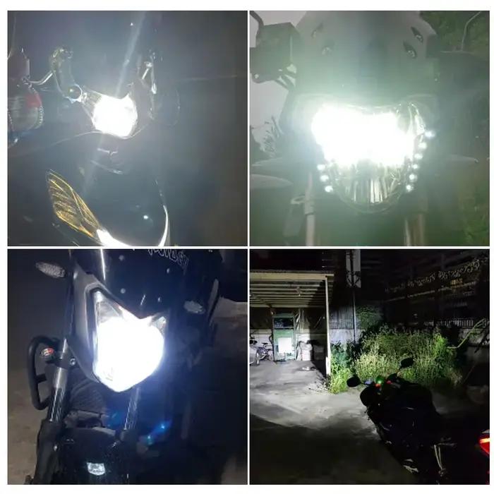 1 pièces pour Yamaha MT07 MT03 MT09 moto H4 H1S 9003 phare LED ampoules Hi/Lo 4800LM 6000K blanc CAN