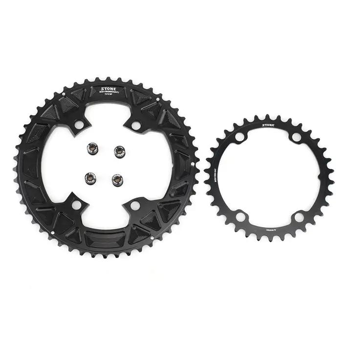 STONE-Double plateau BCD 110mm, 4 boulons pour vélo de route 105 R7100 Ultegra R8100 R9200 Dura Zan