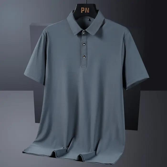 Été grande taille 7xl 8xl 9xl Polo hommes séchage rapide glace soie respirant Polo hommes surdimensi