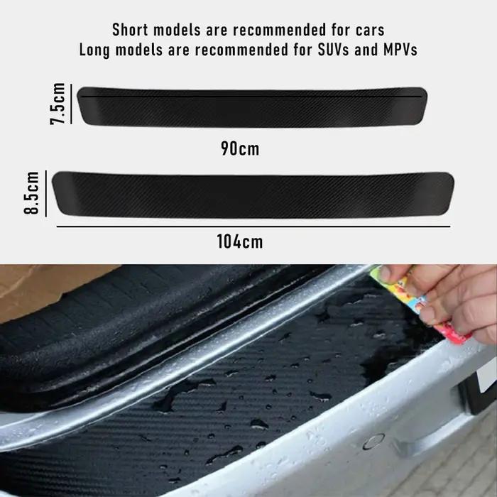 Autocollant en Fiber de carbone pour pare-choc arrière de voiture, 90cm, tampon de Protection, couve