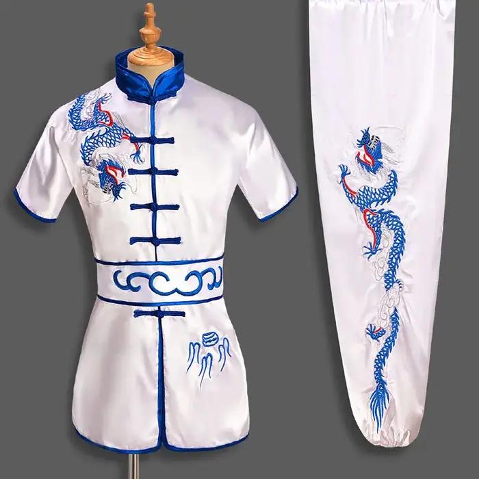 Uniforme traditionnel chinois de dragon Wushu pour hommes et femmes, ensemble de vêtements de Kung F