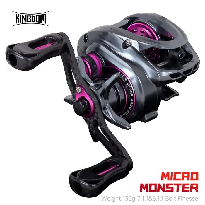 Kingdom 135g moulinet de pêche Ultra léger bobine appât Finesse Baitcasting moulinet Micro monstre 7