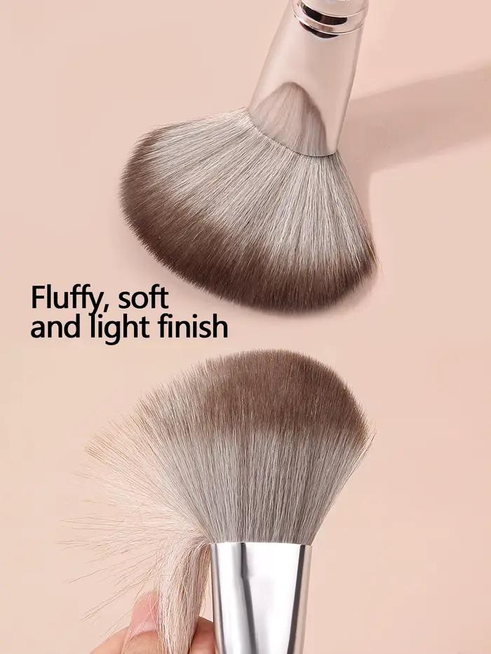 1 pièces de haute qualité moelleux doux grand pinceau à poudre poudre fard à joues brosse de réparat