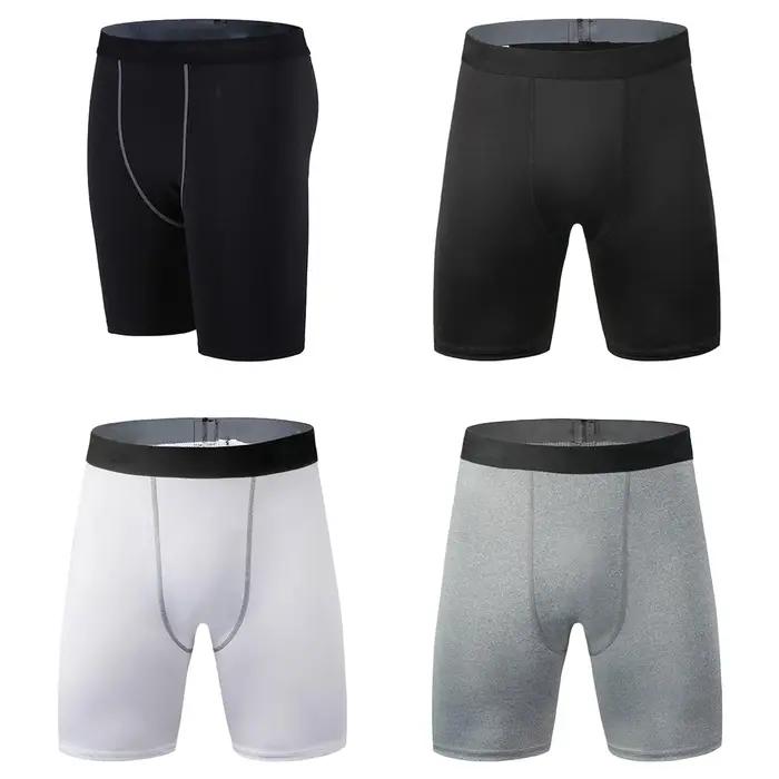 Leggings de sport pour hommes, pantalons de Compression, short quart de basket-ball, séchage rapide,