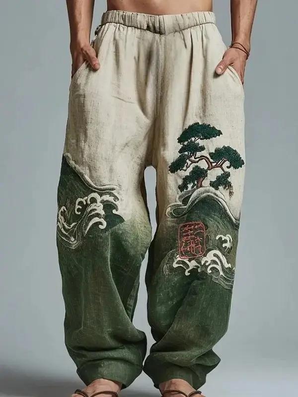 Nouvelle collection 2026 : T-shirt et pantalon de sport imprimés 3D à l'encre, motif paysage, éditio
