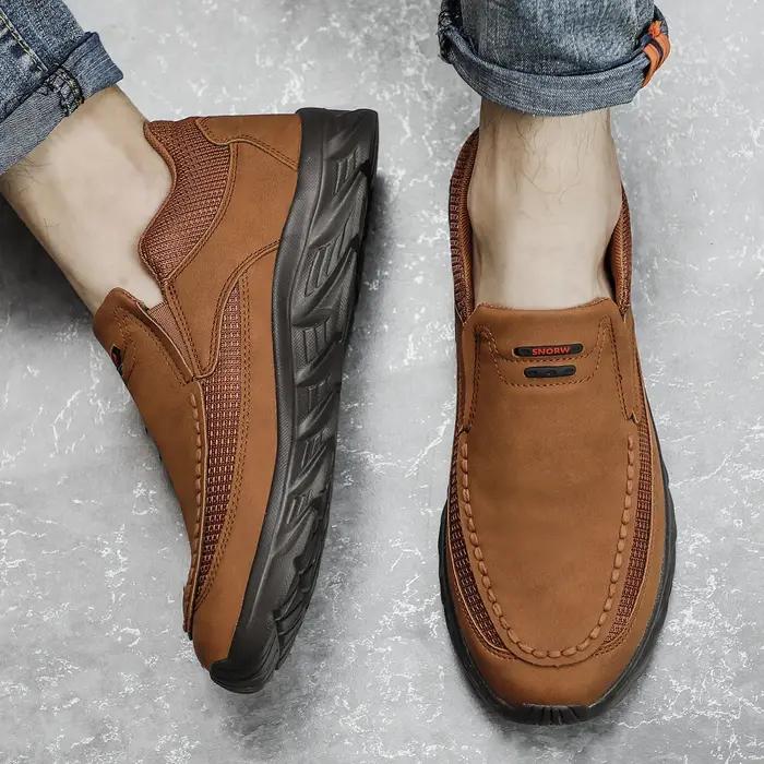 Hommes en cuir chaussures décontractées mocassins respirants hommes baskets 2024 nouveau mâle confor