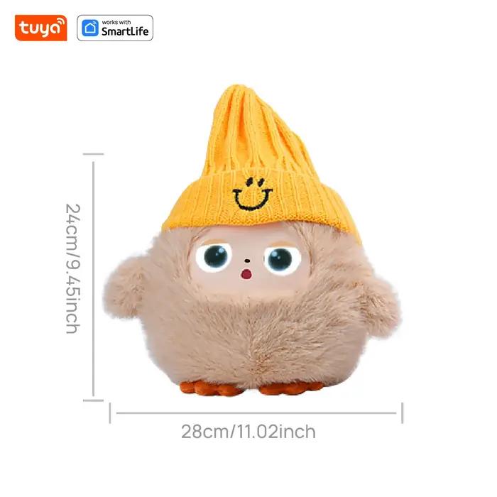 Jouet en peluche mignon Nunu-AI avec voix intelligente et yeux LED, compagnon interactif prêt et rec