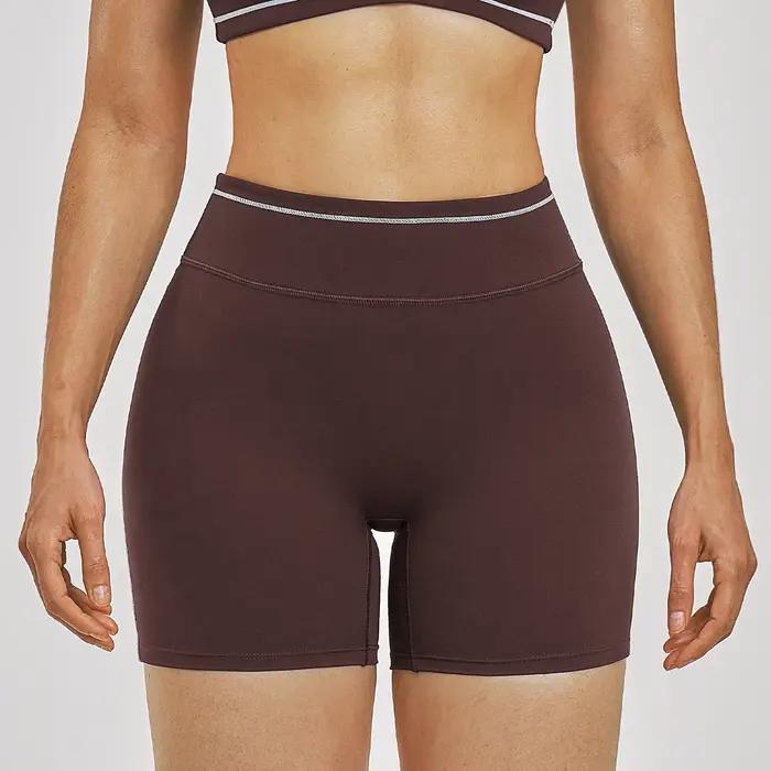 Shorts de sport taille haute à séchage rapide Ningyu pour femme, shorts de yoga push-up, shorts de c