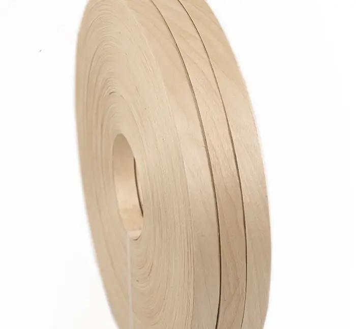 Bande de chant naturel, 50m de largeur, 20-40mm d'épaisseur 0.5mm, feuilles de placage de bois