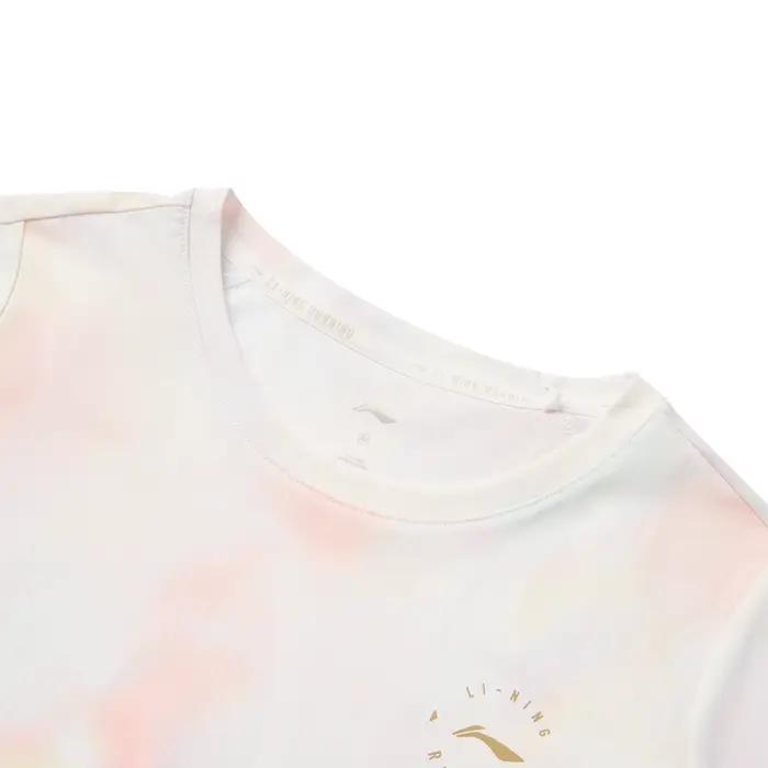 Li-Ning T-shirt de sport pour femme, coupe régulière, 100% polyester, respirant, réfléchissant, à ma