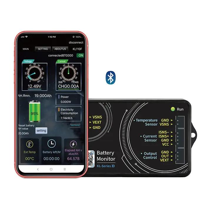 Moniteur de batterie Bluetooth KL-F DC 0-120V 0-600A, testeur de tension, courant VA, compteur de Co