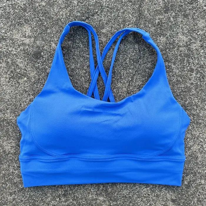 Soutien-gorge de sport pour femmes, couleur unie, dos croisé, doux, Fitness, haut, sous-vêtements Yo