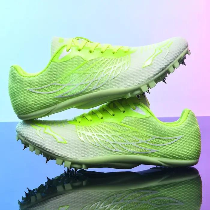 Chaussures athlétisme compétition homme femme - Baskets extérieur antidérapantes - Entraînement étudiants