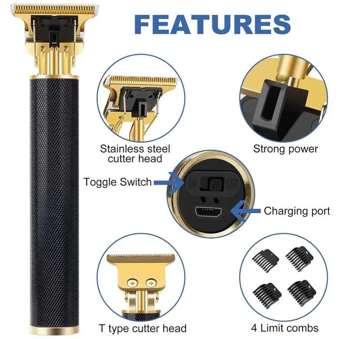 Nouveau rasoir hommes rétro coupe de cheveux T9 professionnel Machine de coupe de cheveux Rechargeab