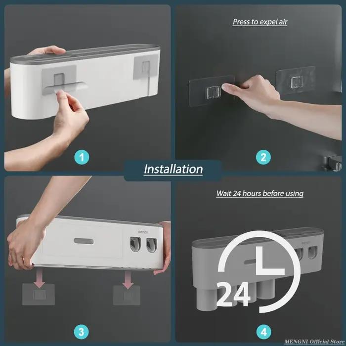 Support de brosse à dents à Adsorption magnétique inversée