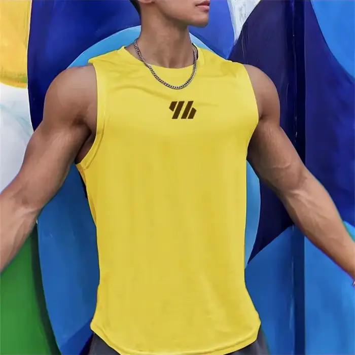 2025 plus récent été gilet de sport haute qualité maille chemise sans manches T-shirts hommes débard