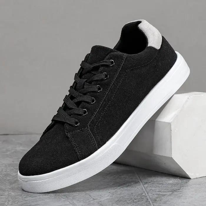 Chaussures de skateboard noires confortables pour hommes - Baskets anti-irritation premium