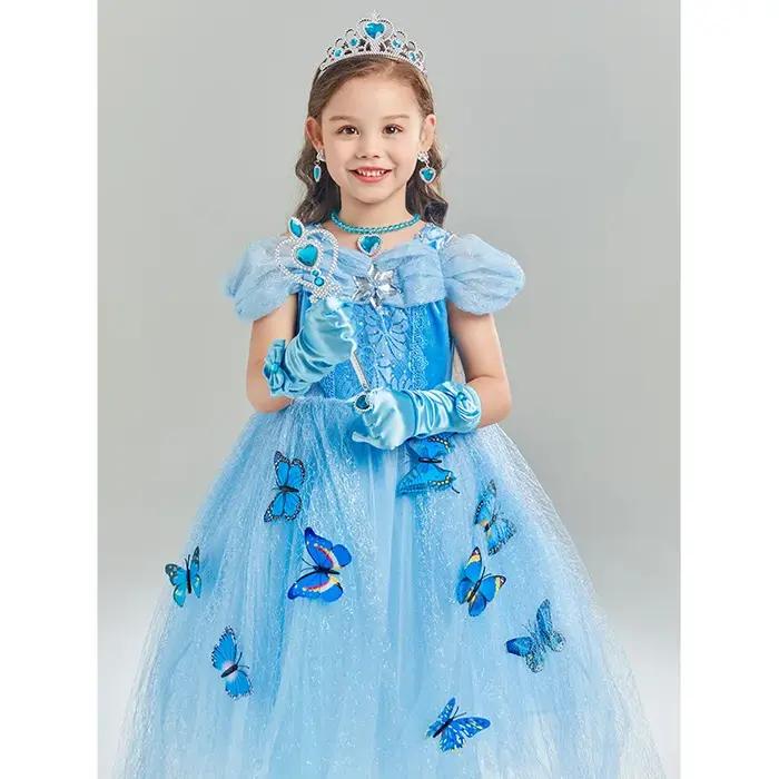 Costume de cosplay pour filles, vêtements de carnaval de conte de fées d'été pour enfants, robe de p