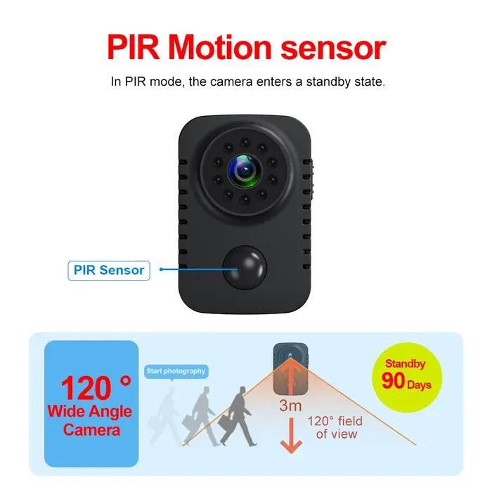 MD29 HD Mini caméra corporelle 1080P caméras de poche de sécurité activé par le mouvement petite cam