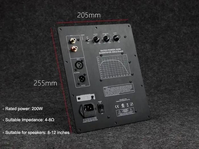 110/220V HIFI Mono 200W caisson de basses lourd carte amplificateur de puissance numérique active ba