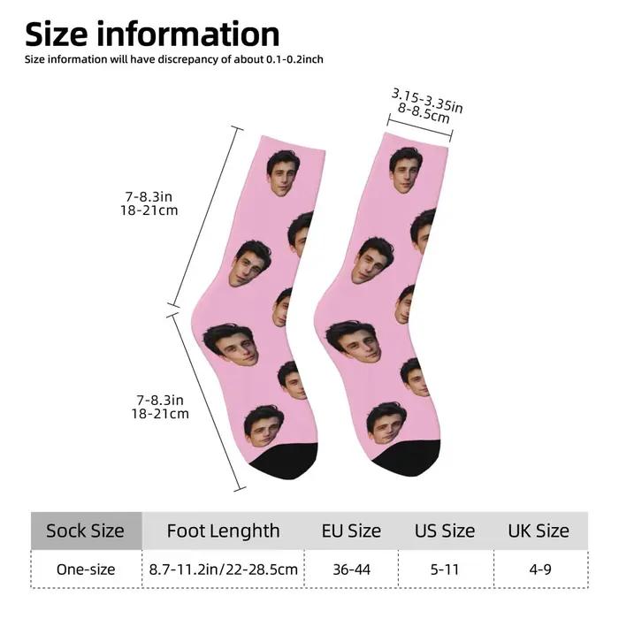 Chaussettes personnalisées en forme de visage unisexes pour homme et femme, chaussettes photo personnalisées pour occasions spéciales, cadeaux d'anniversaire et fêtes familiales