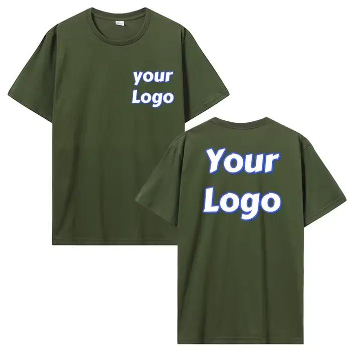 T-shirt imprimé personnalisé hommes femmes couverture en coton personnalisé t-shirts bricolage votre