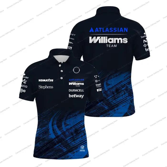 Nouveau Polo Williams Racing 2026 Carlos Sainz 55 Alex Albon 23 T-shirt de Sport Extérieur à Séchage