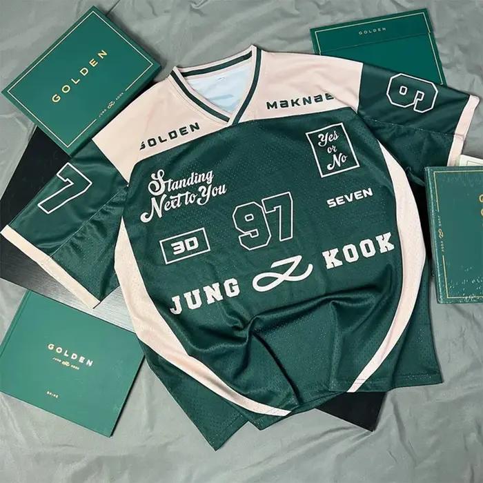 2026 nouveau printemps/été Y2K pour femmes mode décontracté doré 97 maille Jersey surdimensionné res