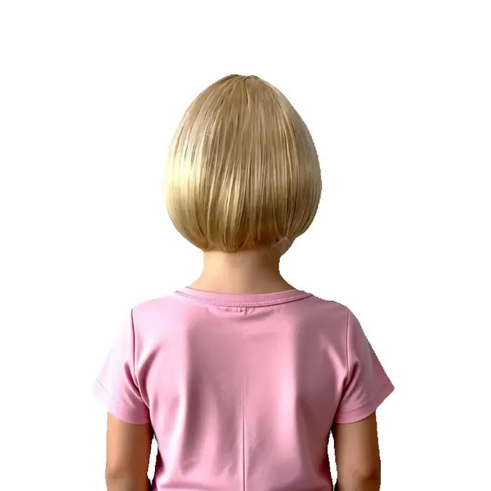 Perruque beige pour petite fille, coiffe dorée pour enfants, élastique, coiffure blonde pour enfants
