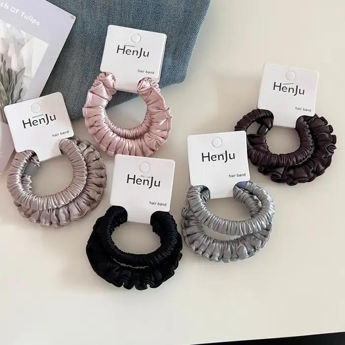Attacheurs de queue de cheval en satin haute élasticité antidérapants accessoires de mode pour femmes et filles coiffure élégante occasions spéciales