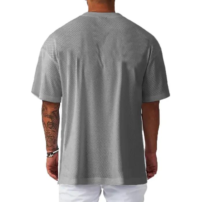 T-shirt oversize homme fitness été - Maille respirante pour gym, running et occasions décontractées
