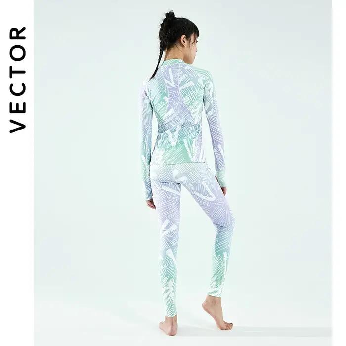 VECTOR femmes Ultra doux hiver séchage rapide Base superposition ensemble microfibre polaire sous-vê