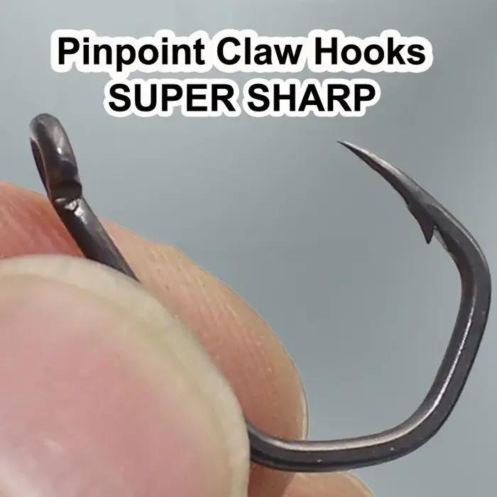 Hameçons de pêche à la carpe, 20 pièces, crochets à griffes, revêtement en PTFE, hameçons à yeux en