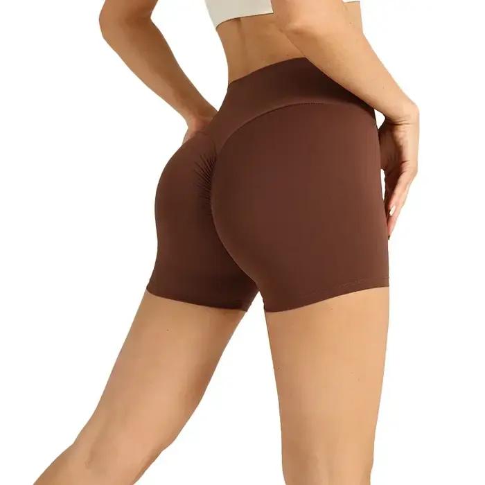 Short de Yoga taille haute sans couture, couleur unie, respirant, séchage rapide, Leggings de Fitnes