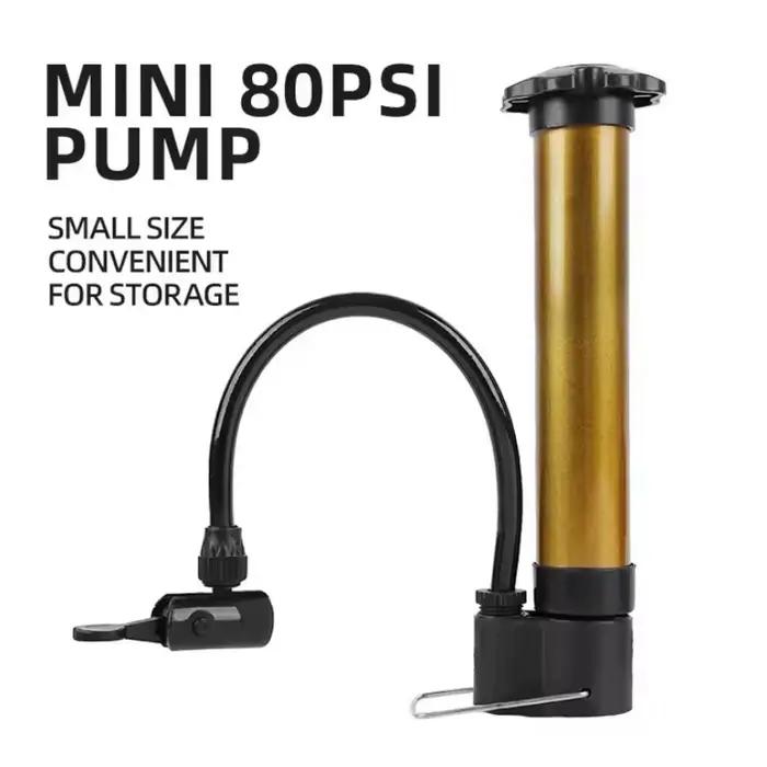 Pompe à air manuelle pour VTT 80 PSI valve Schrader gonfleur de pneus et ballons accessoire de cyclisme pour randonnées et courses户外活动泵