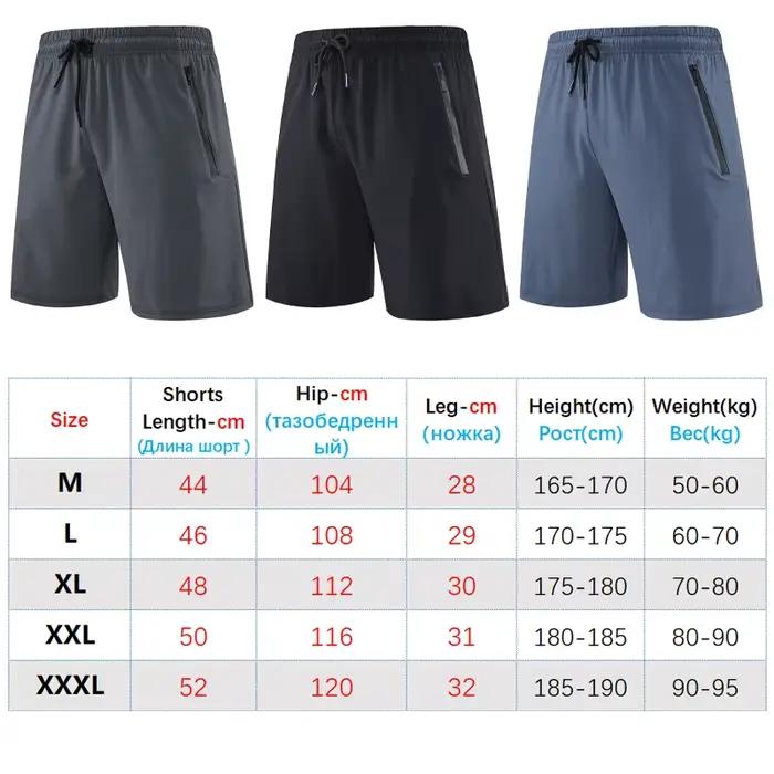 Short de sport homme séchage rapide avec poches zippées pour entraînement gym et course léger été