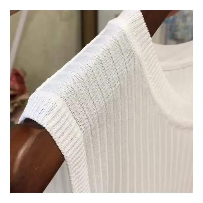 2026 été nouvelle mode tricoté gilets col rond sans manches décontracté mince hauts sans manches Blo