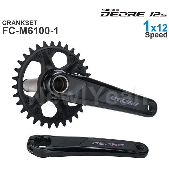 Pédalier SHIMANO DEORE M6100 VTT FC-M6100 FC-M6120 1x12 vitesses Pièces d'origine