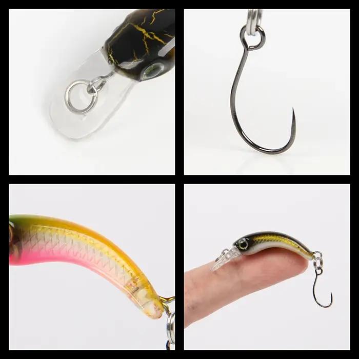 LETOYO Mini truite leurre 1.2g flottant vairon truite leurre de pêche Micro dur leurres appâts artif