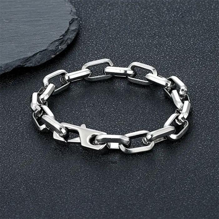 Breloque Simple Cuba O-chaîne Bracelet hommes femmes mode Dubai lien Punk Hip Hop acier inoxydable C