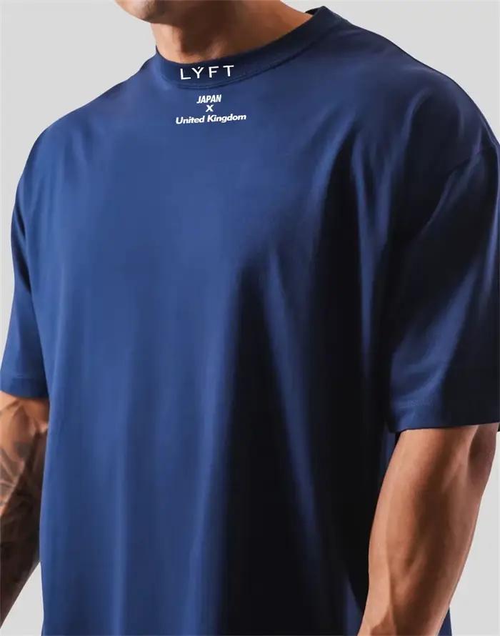 Japon et royaume-uni coton chemise de Sport Sport Fitness ample grande taille M-XXXL t-shirt hommes