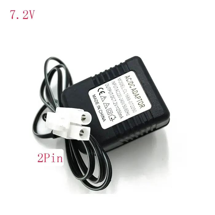 Chargeur d'alimentation 7.2V 9.6V 2 broches pour jouet RC, pour batterie NiCd NiMH 220-240V, prise u