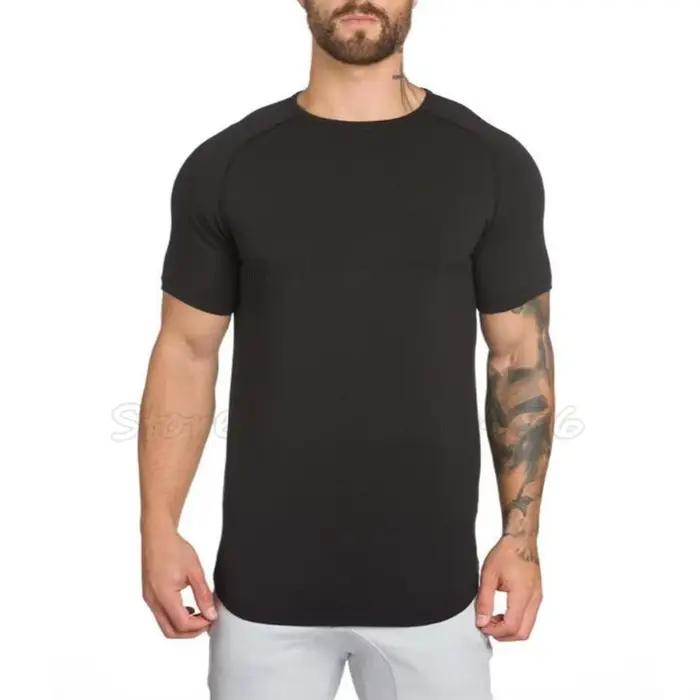 T-shirt à manches courtes pour homme, vêtement de marque, en coton, style hip hop, idéal pour la musculation